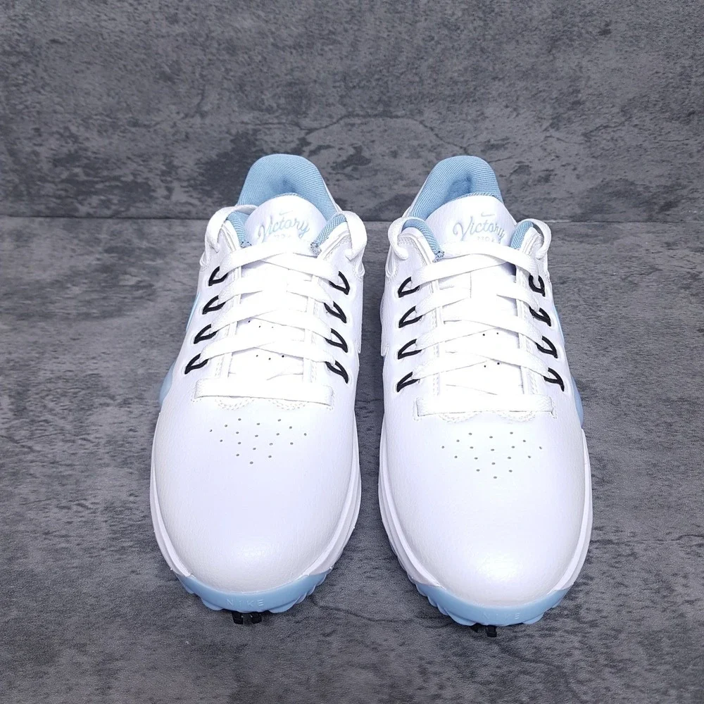 NIKE Victory Pro 4 Golf Shoes Mens 11 WIDE Womens 12.5 White Psychic Blue